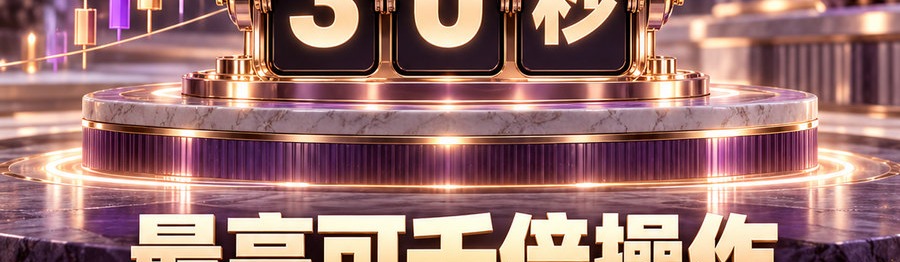 Turbo Flow 平台；2 [coin engraved ₿]；30秒极速操作；最高可千倍操作；30秒；立即上桌